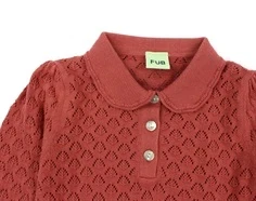 FUB bluse pointelle redwood